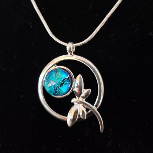 Dichroic Glass Dragonfly Necklace