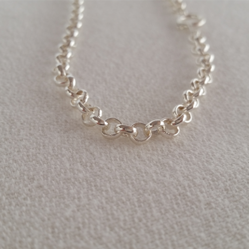 Large Silver Loop Chain