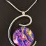 Purple Dichroic Glass Necklace